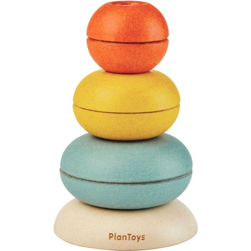 Ref. 56470, Bols à empiler en bois PLAN TOYS, marque N.C