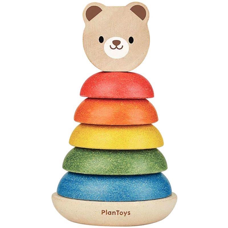 Ref. 56476, Ourson à empiler en bois PLAN TOYS, marque N.C