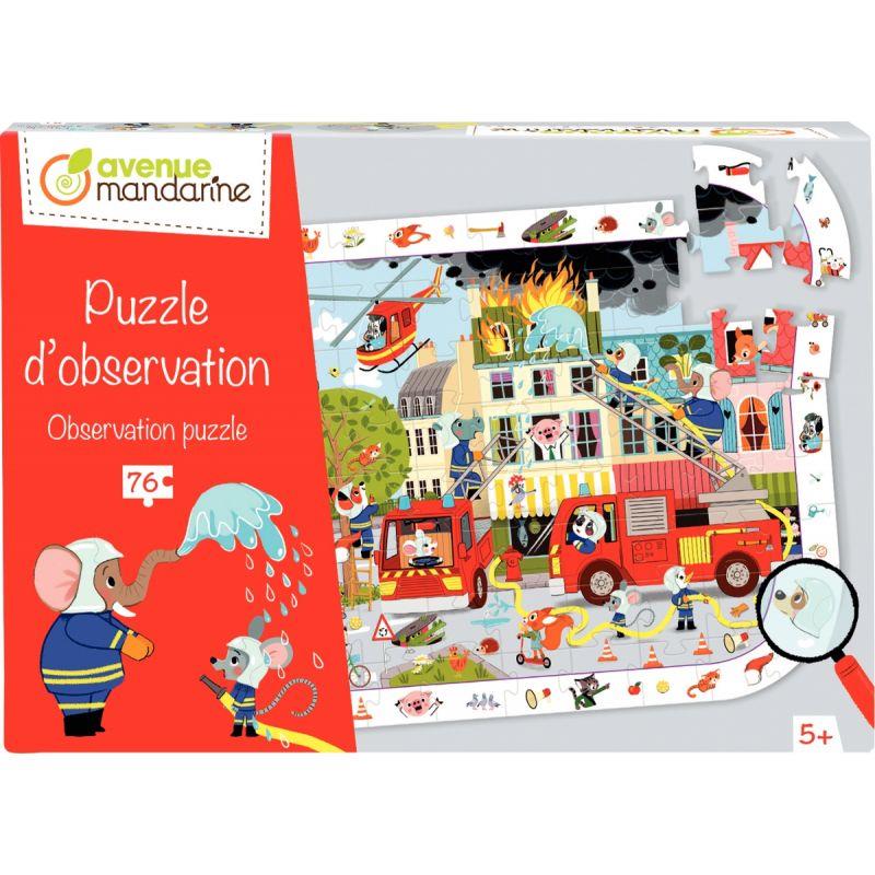 Image de  Puzzle d''observation 76 pièces, les pompiers 