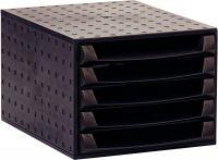 Image de  Module 5 tiroirs THE BOX noir 