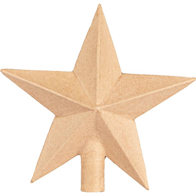 Ref. 56521, Cimier étoile en carton pour sapin de Noël, marque DECOPATCH