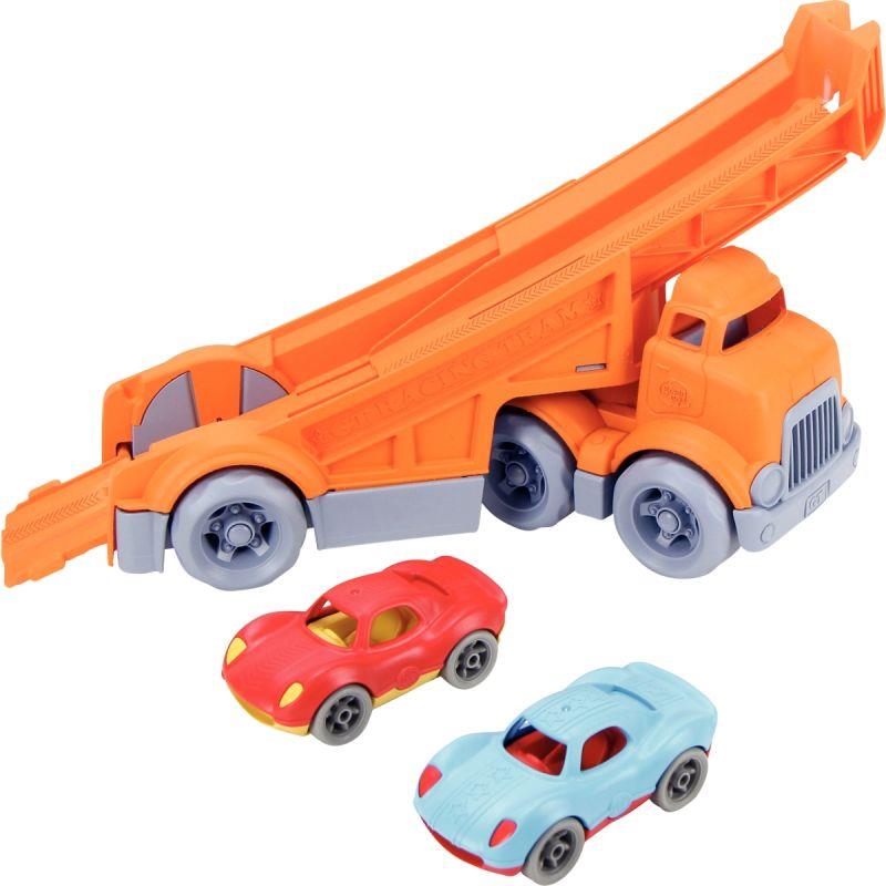 Image de  Camion de course + 2 véhicules GREEN TOYS 