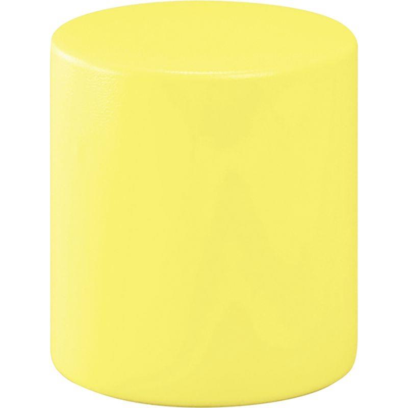 Image de  Pouf rond en PVC diamètre 36cm jaune 