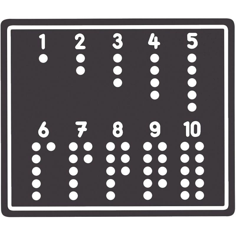 Ref. 56657, Plateau de jeu maths de 1 à 10 pour code 56649, marque BELEDUC