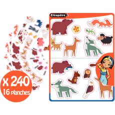 Image de  Pochette de 240 gommettes animaux 