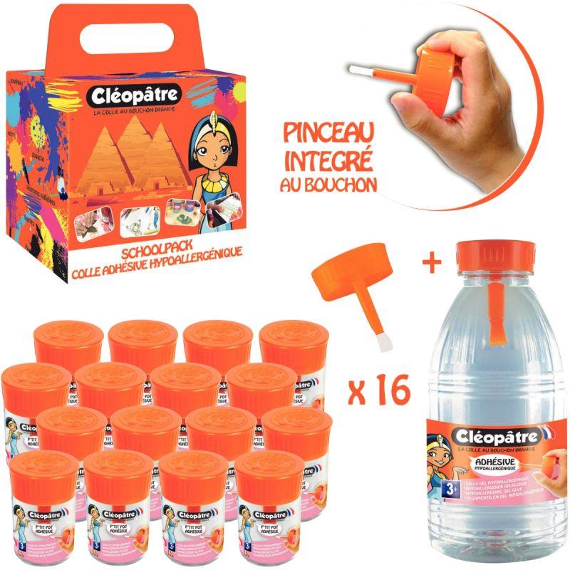 Image de  Valise 16 petits pots adhésive hypoallergénique + recharge 500g 