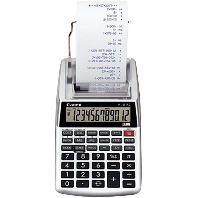 Image de  Calculatrice à impression portable 12 chiffres Canon P1DTSC2 