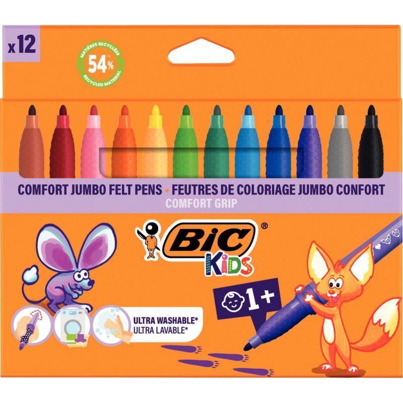 Image de  Lot de 12 pochettes de 12 feutres confort dont 2 gratuits 