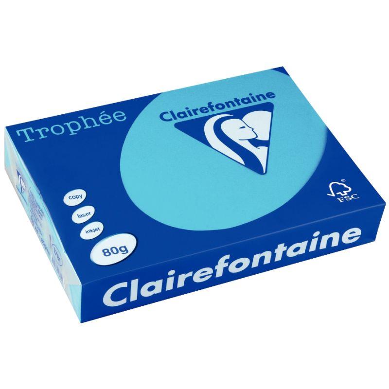 Image de  Carton de 3 ramettes de 500 feuilles format A3 80g bleu turquoise 