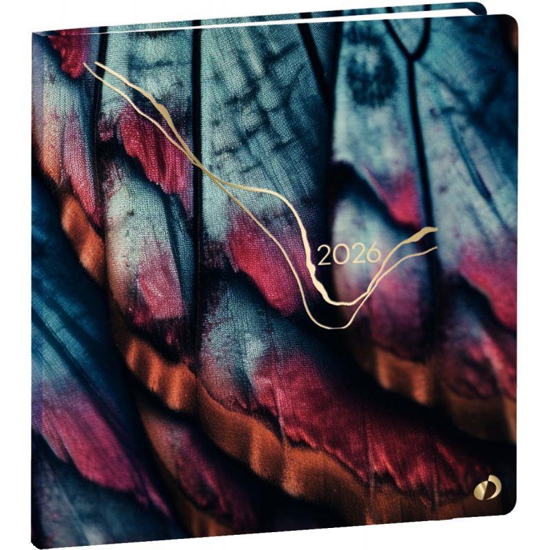 Image de  Agenda semainier Hipsy 16x16cm Papillon 