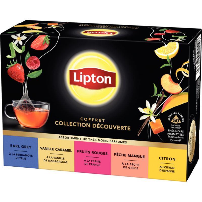 Image de  Boite de 50 sachets thés noirs parfumés LIPTON 