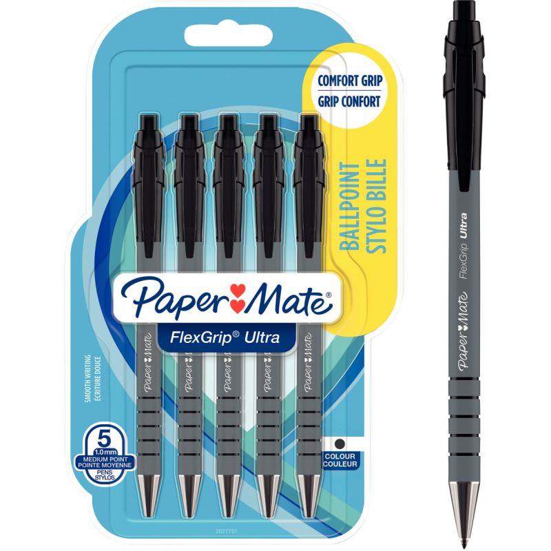 Image de  Blister de 5 stylos Flexgrip Ultra noirs 