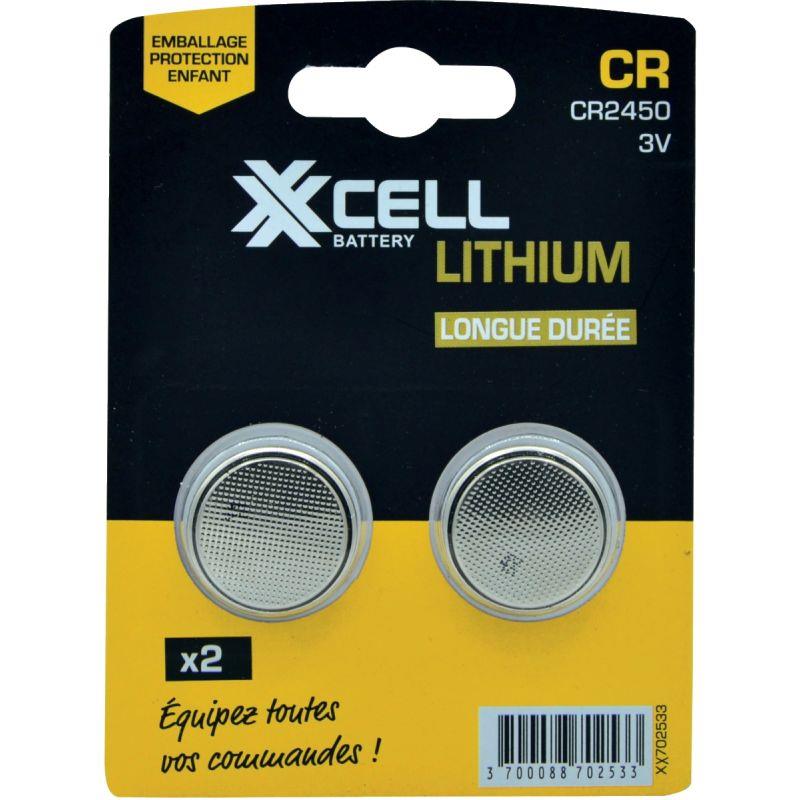 Image de  Blister 2 piles lithium CR2450 Maxxcell 