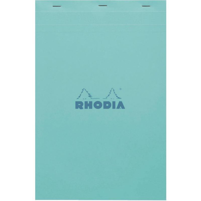 Image de  Bloc de bureau agrafé RHODIA COULEURS 80 feuilles, format A4+, quadrillé 5x5, papier 80g 