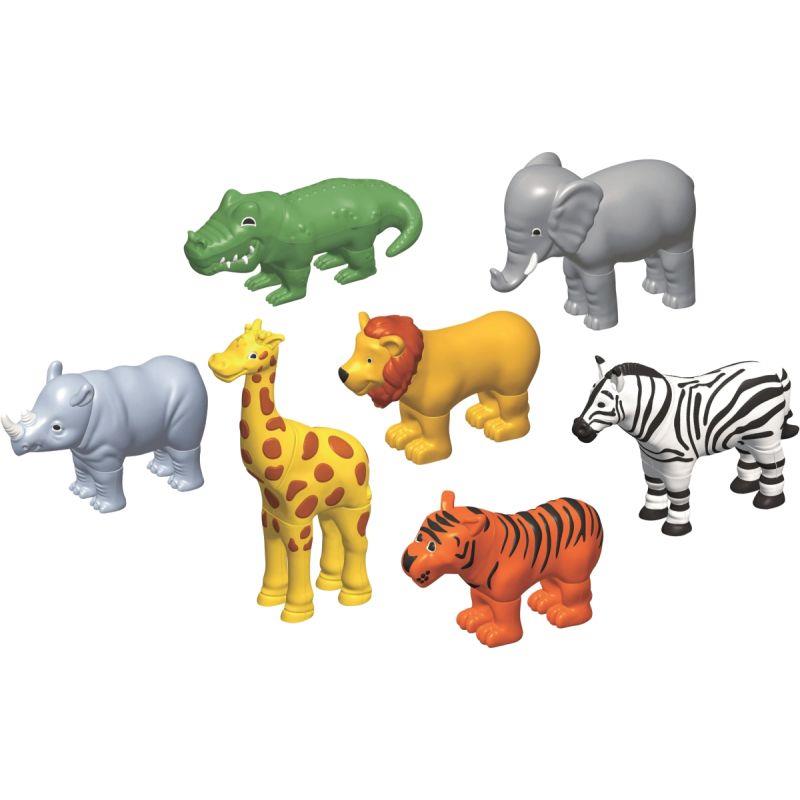 Image de  Boite de 7 mini puzzles 3D magnétiques, animaux de la jungle 