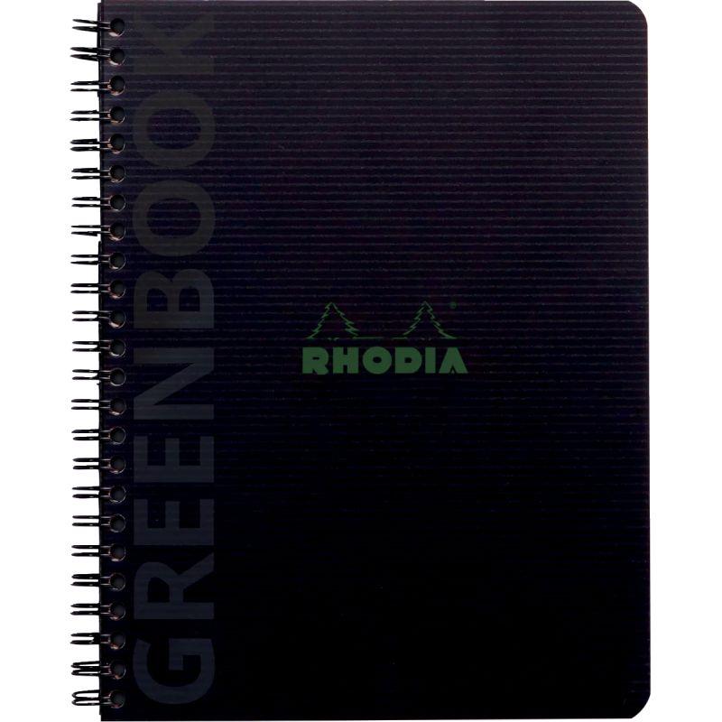 Image de  Cahier GREENBOOK couverture carte rigide, 160 pages perforées, format A5+, quadrillé 5x5 