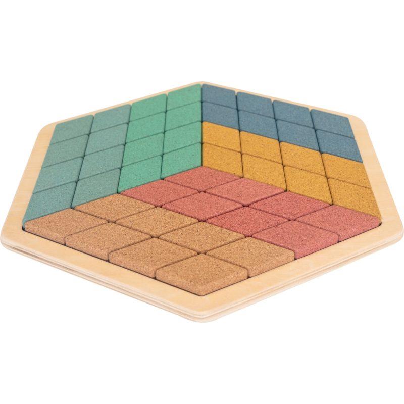 Ref. 57557, Puzzle mosaïque en liège, 48 pièces, marque N.C