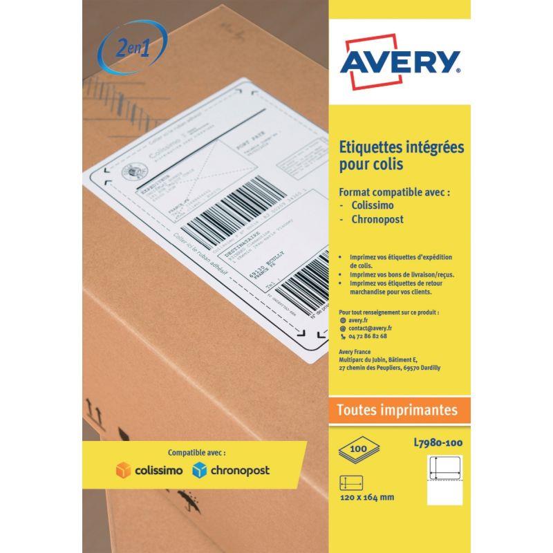 Image de  Paquet de 100 étiquettes pour colissimo format 120 x 164mm 