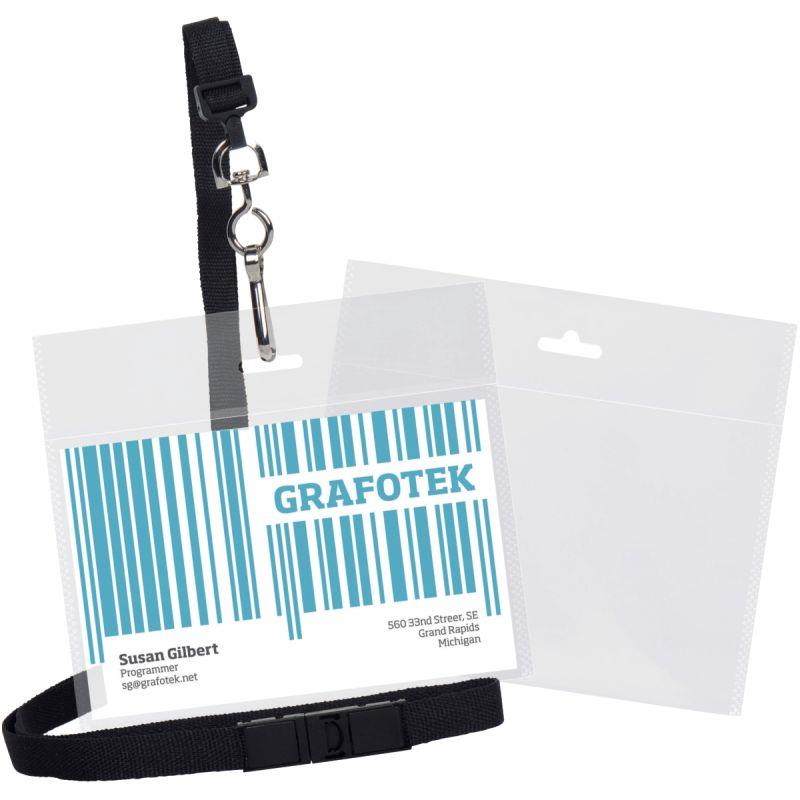 Image de  Boîte de 10 pochettes porte-badges 92x105mm 