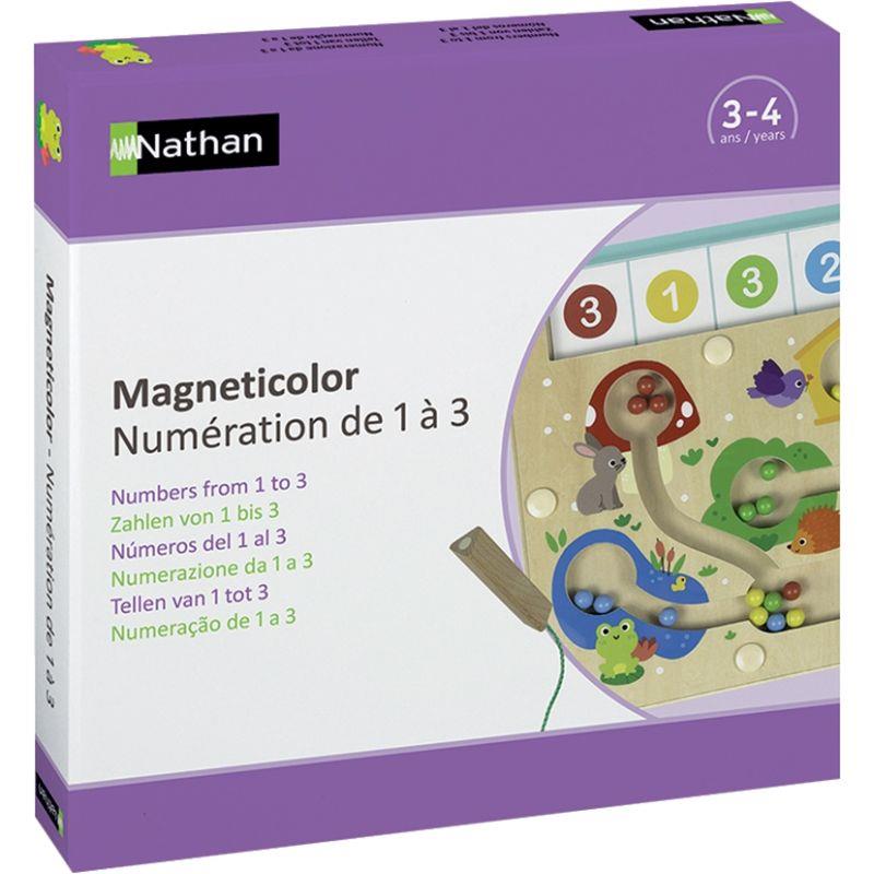 Ref. 57975, MAGNETICOLOR numération de 1 à 3, marque NATHAN
