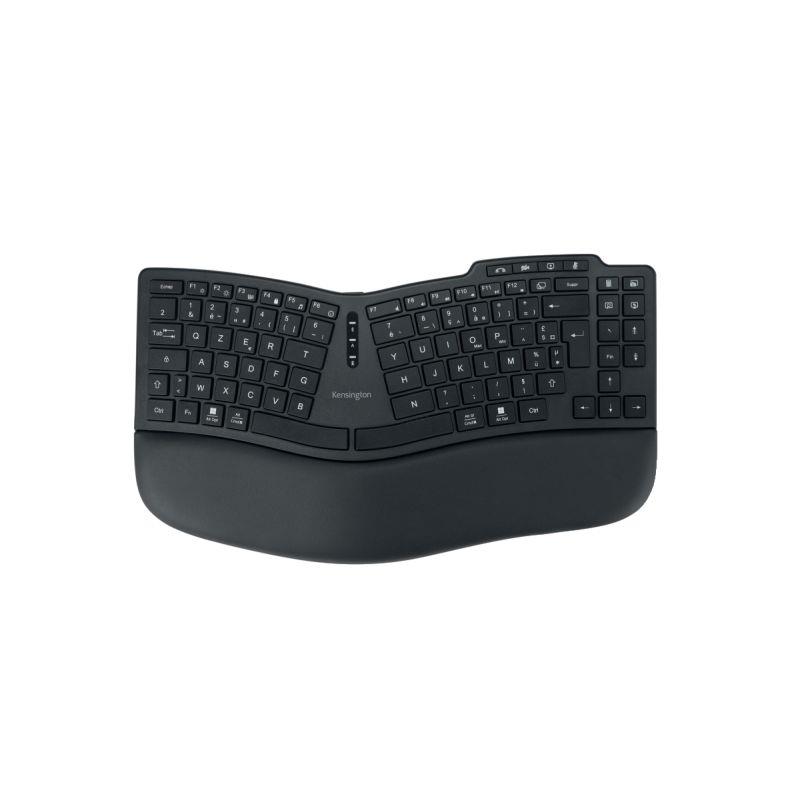 Image de  Clavier compact  ergonomique rechargeable kensington noir 