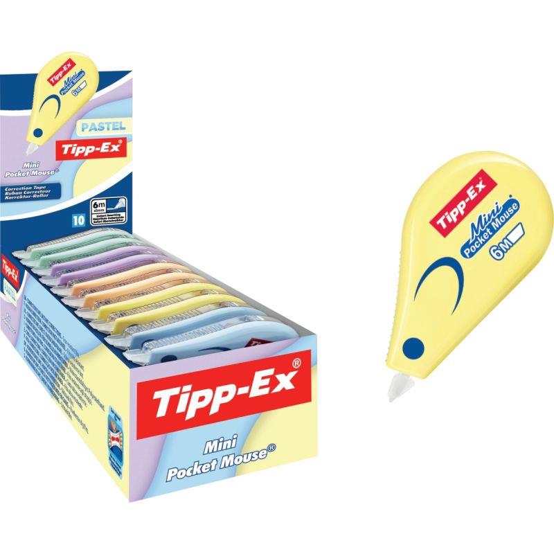 Image de  Boîte de 10 correcteurs mini mouse pastel assortis 