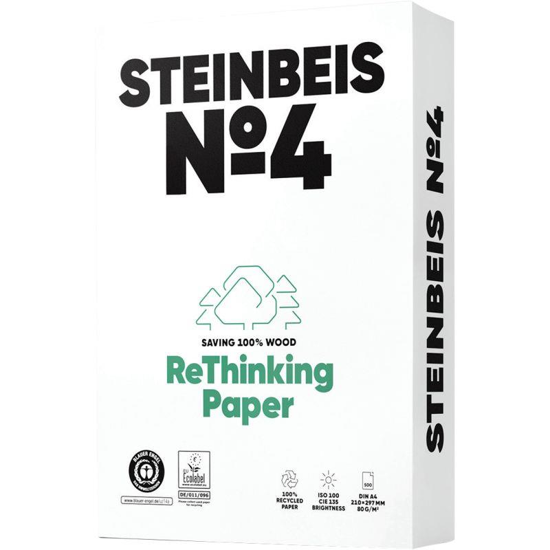 Image de  Ramette de 500 feuilles format A4 80g blanc STEINBEIS N°4 