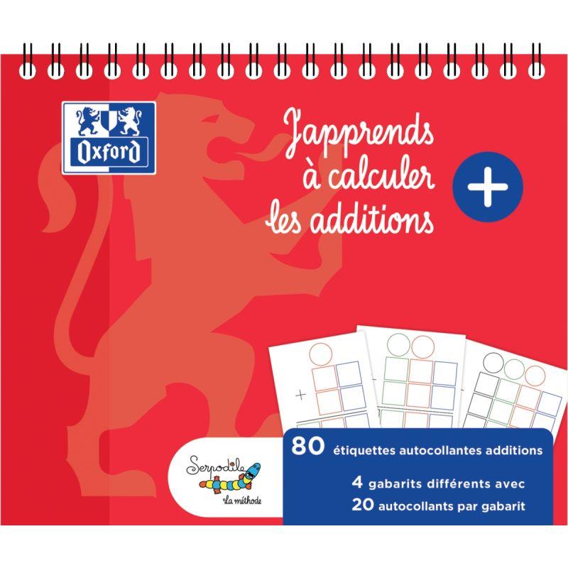 Ref. 58424, Bloc de gabarits d''additions, 80 étiquettes, marque SERPODILE