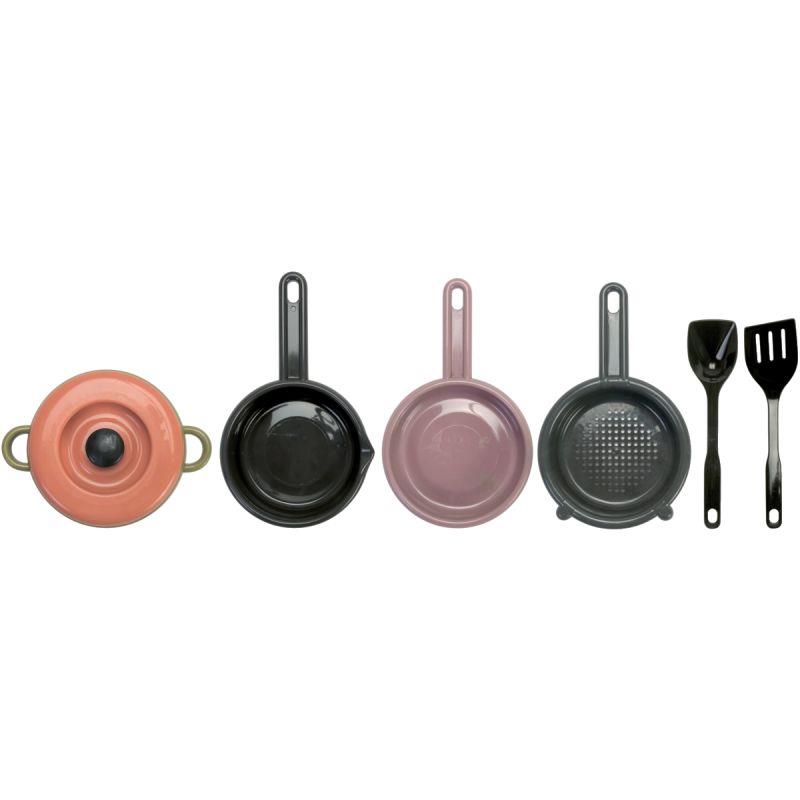 Ref. 58456, Batterie de cuisine en plastique recyclé, 7 pièces, marque DANTOY