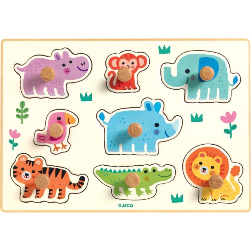 Image de  Puzzle gros boutons hippo'n'co 