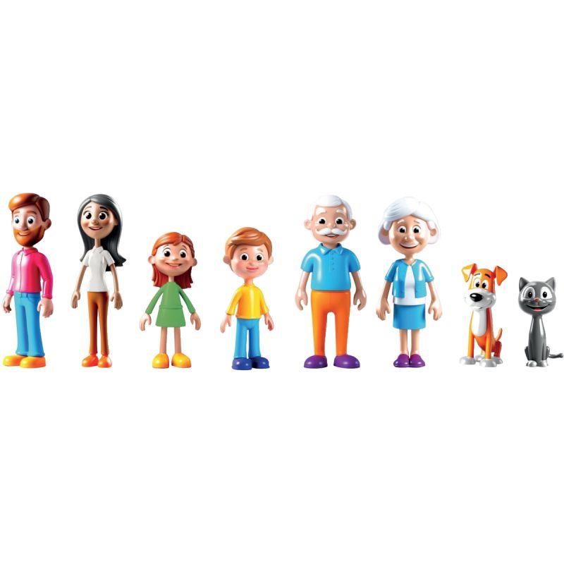 Image de  Famille européenne, 8 figurines 