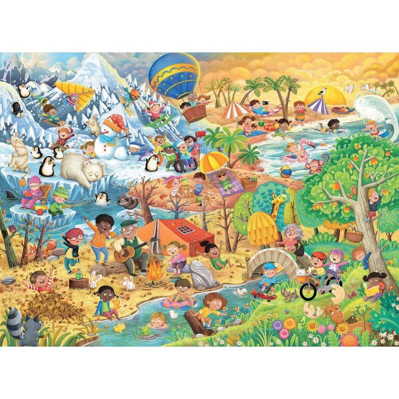 Image de  Puzzle XXL 100 pièces, les 4 saisons 