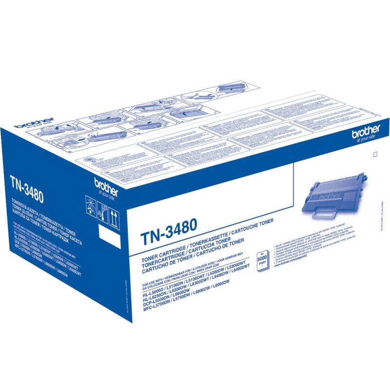 Image de  Brother TN3480P toner laser noir haute capacité authentique 