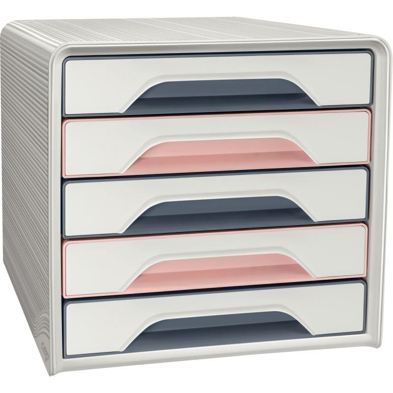 Image de  Module 4 tiroirs SMOOVE blanc/rose/gris 