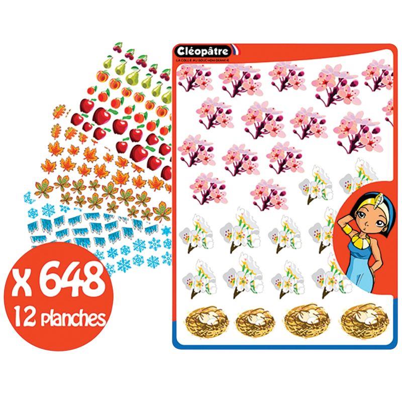 Image de  Lot de 12 planches gommettes 4 saisons 