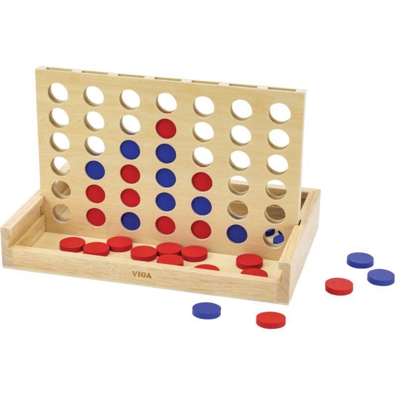 Image de  Jeu 4 en ligne en bois 29x19cm 