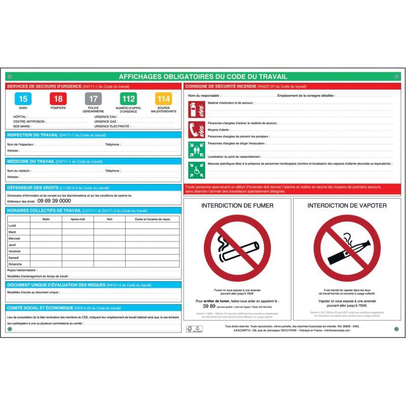 Image de  Panneau aff obligatoire 60x40 