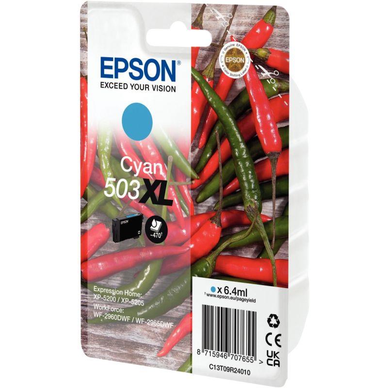 Image de  Epson PIMENT / 503XL cartouche jet d''encre cyan haute capacité authentique (T09R240) 