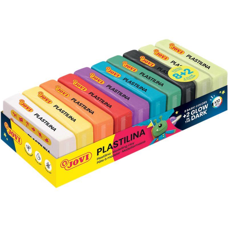 Ref. 59953, Boite de 10 pain 50grammes plastilina, marque JOVI