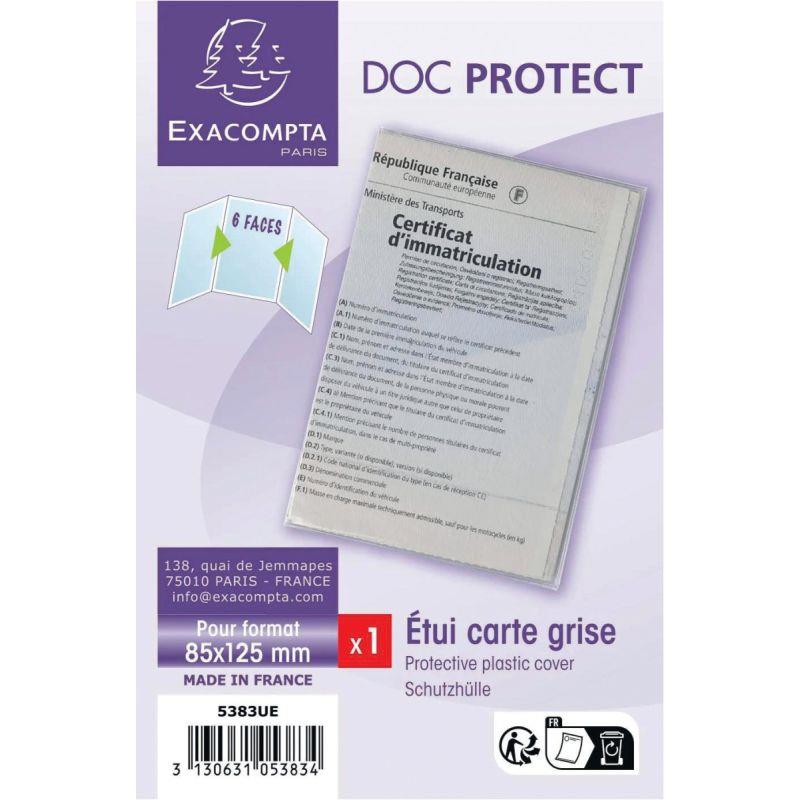 Image de  Étui 3 volets pour carte grise en PVC 