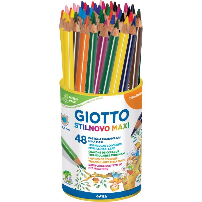 Image de  Pot de 48 crayons de couleur Stinovo Maxi 