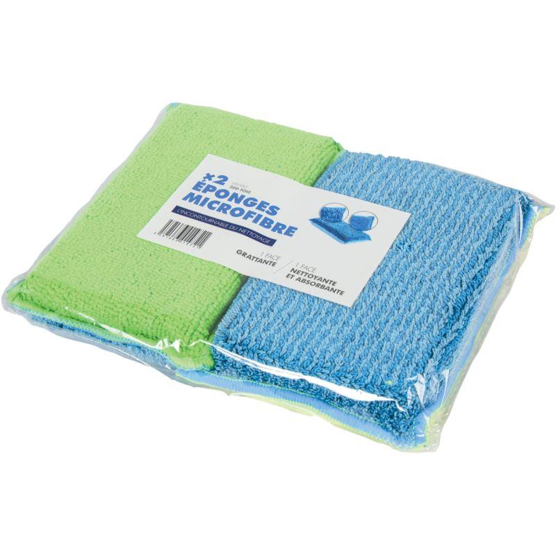 Image de  Lot2eponge microfibredblface 