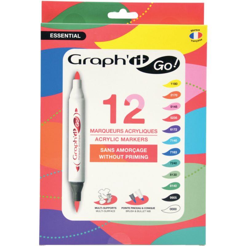 Image de  Pochette de 12 marqueurs Graph It essential 