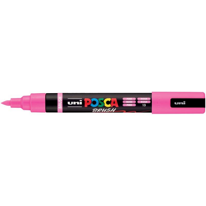 Ref. 60415, Marqueur Posca pointe moyenne Brush rose clair, marque UNIBALL