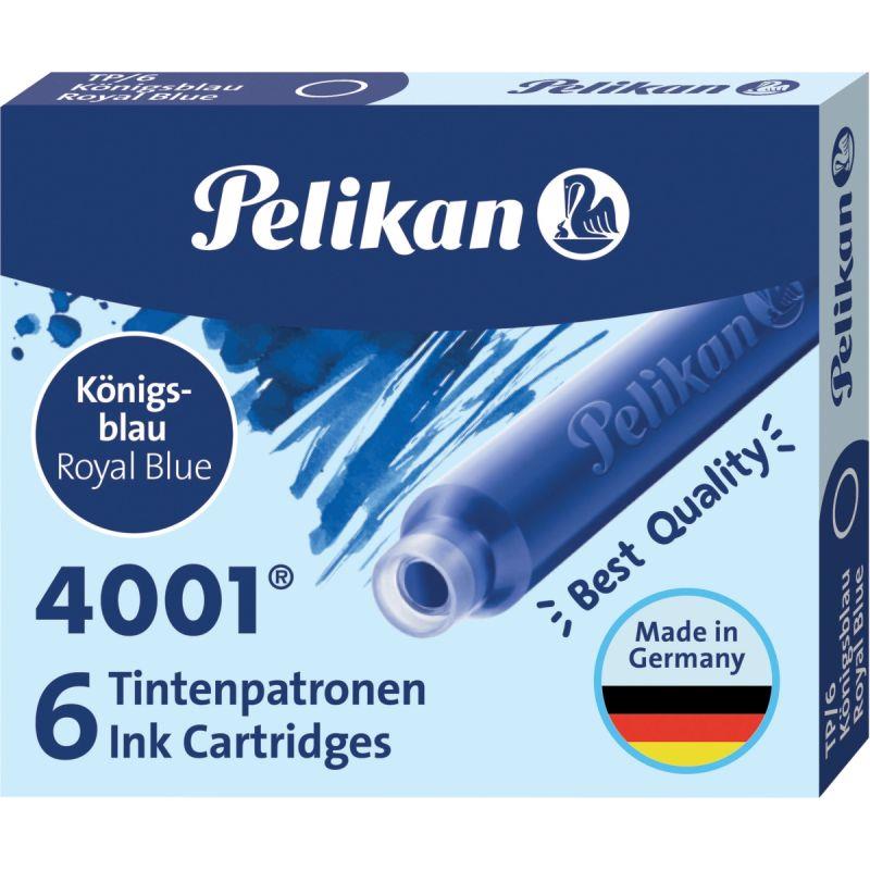 Ref. 60502, Etui de 6 cartouches d''encre bleue roi, marque N.C