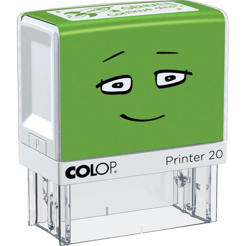 Image de  Tampon Génial continue ainsi vert 