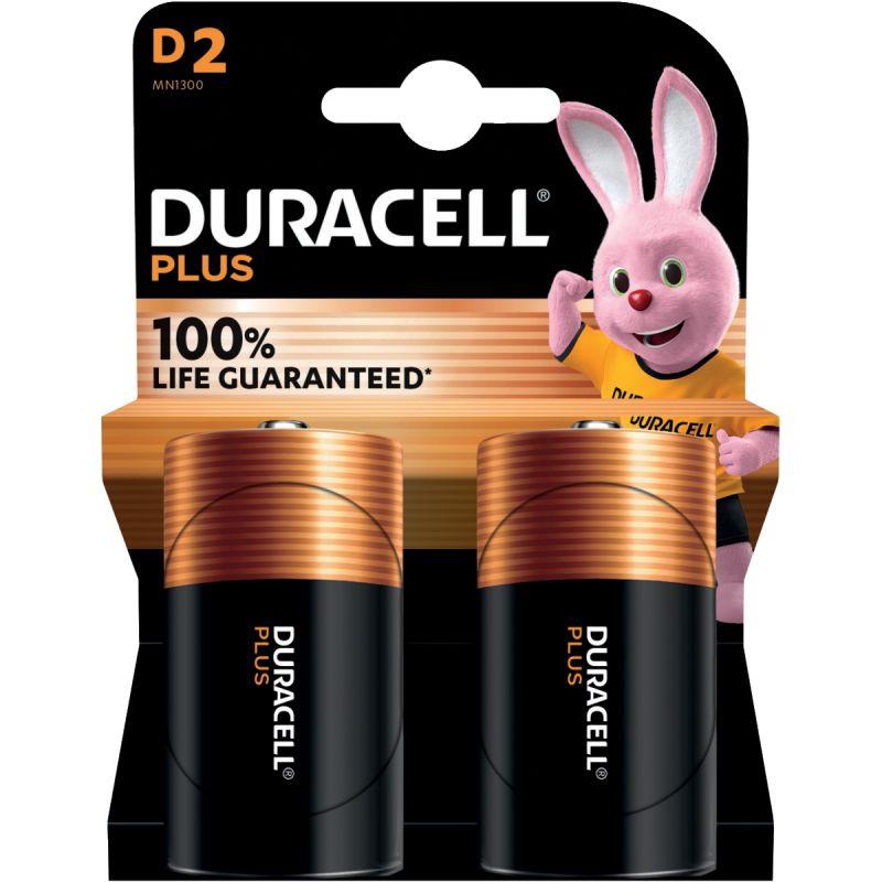 Ref. 60694, Blister 2 piles 1,5V Plus D / LR20, marque DURACELL