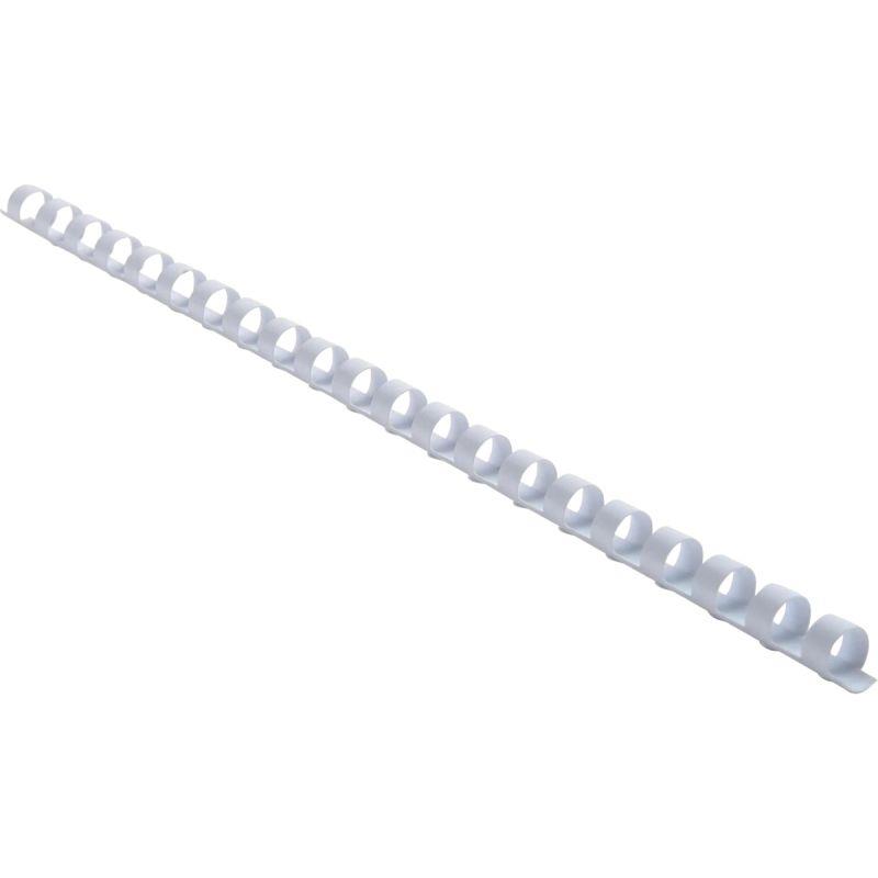 Image de  Boîte de 25 reliures plastiques couleur Ø 10mm blanc 