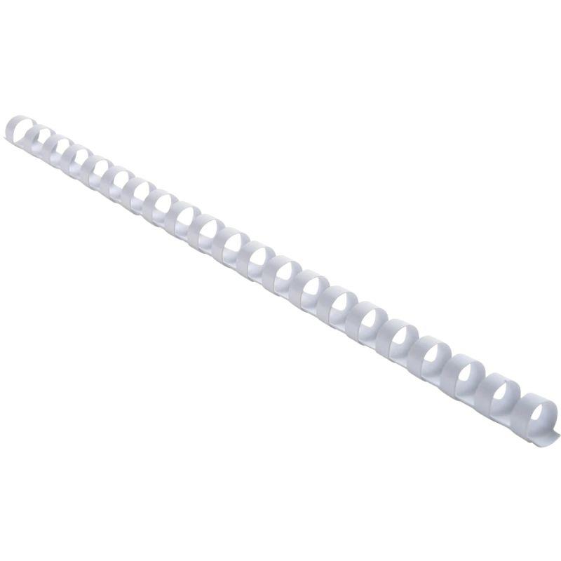 Image de  Boîte de 25 reliures plastiques couleur Ø 12mm blanc 