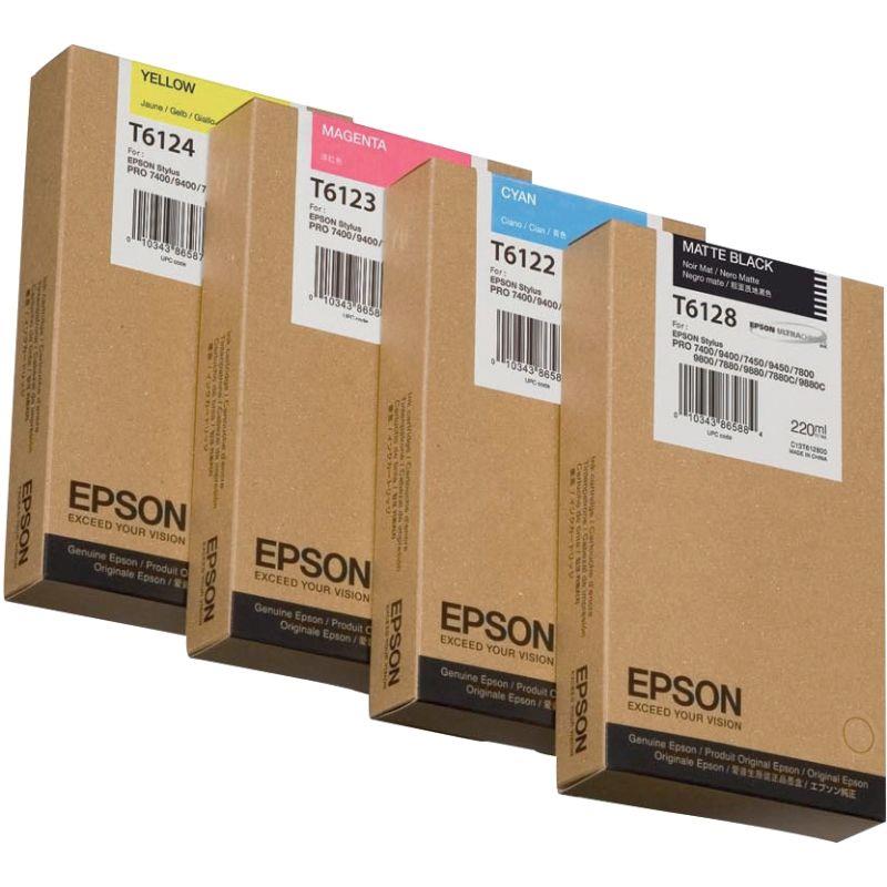 Image de  Epson cartouche jet d''encre photo jaune authentique (T612400) 